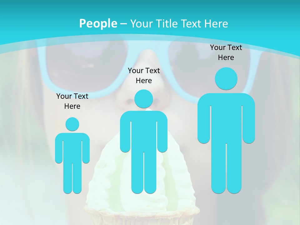 A Woman In Sunglasses Eating An Ice Cream Cone PowerPoint Template