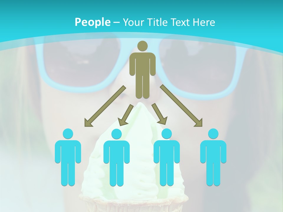 A Woman In Sunglasses Eating An Ice Cream Cone PowerPoint Template