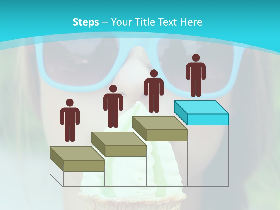 A Woman In Sunglasses Eating An Ice Cream Cone PowerPoint Template