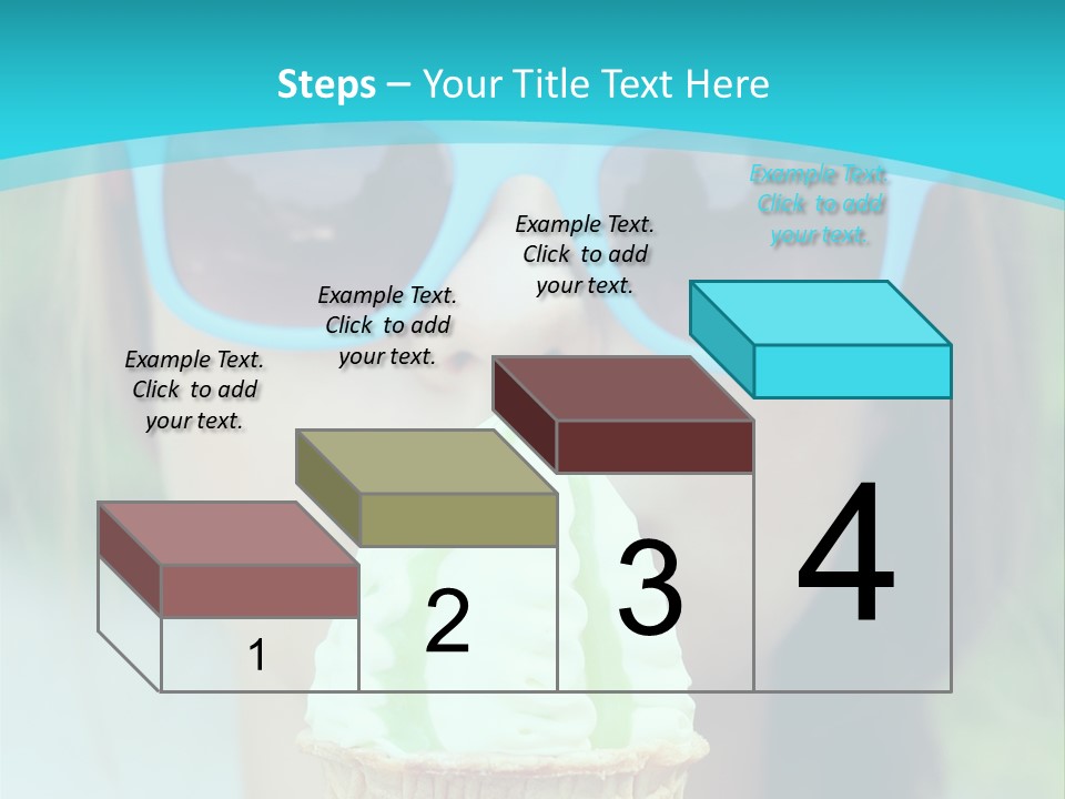 A Woman In Sunglasses Eating An Ice Cream Cone PowerPoint Template