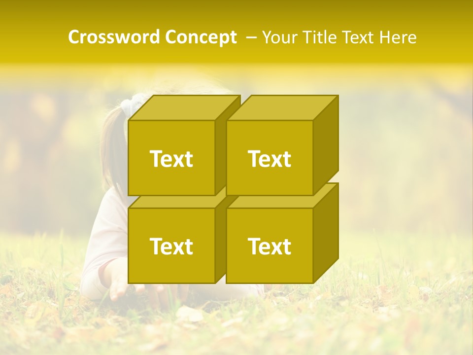 A Little Girl Laying On The Grass In A Park PowerPoint Template