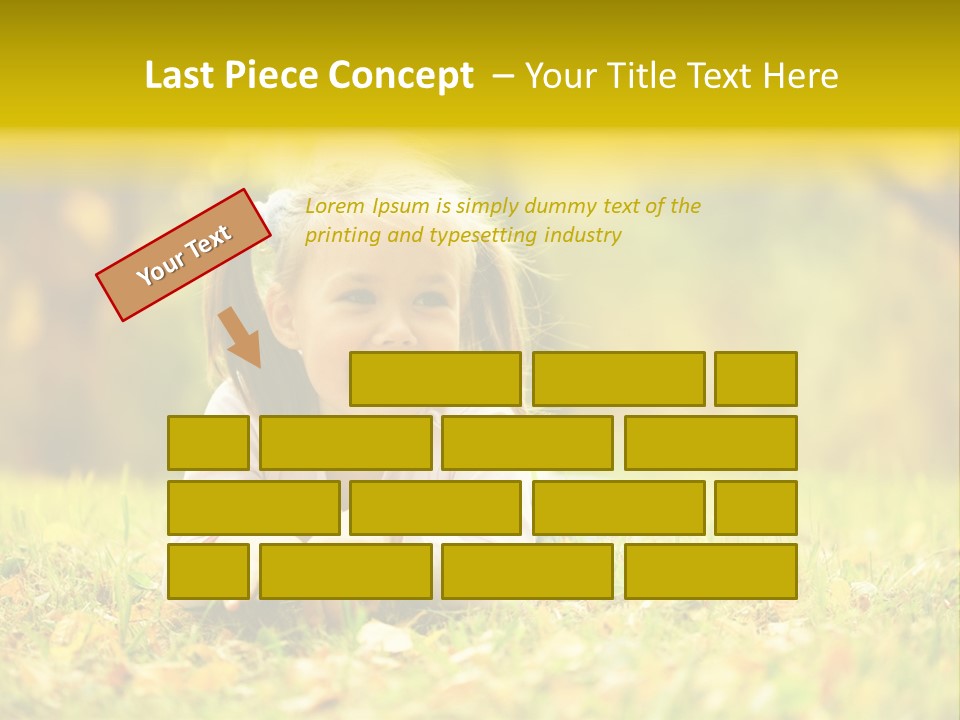 A Little Girl Laying On The Grass In A Park PowerPoint Template