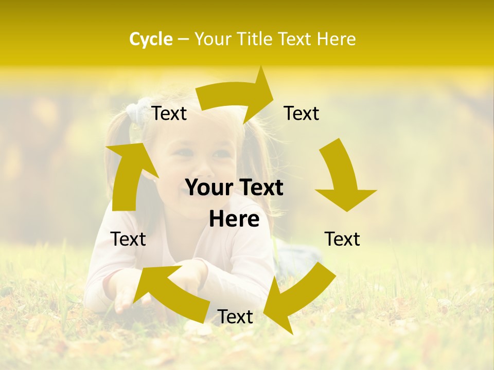 A Little Girl Laying On The Grass In A Park PowerPoint Template