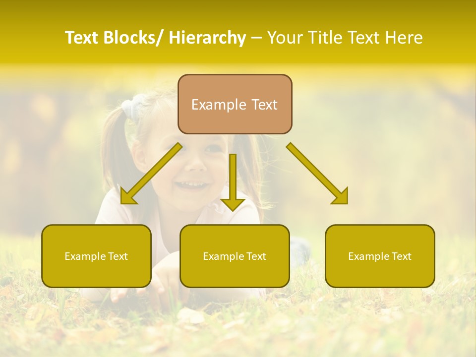 A Little Girl Laying On The Grass In A Park PowerPoint Template