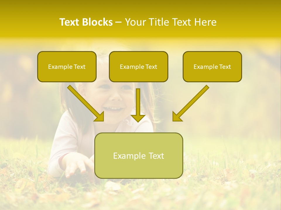 A Little Girl Laying On The Grass In A Park PowerPoint Template