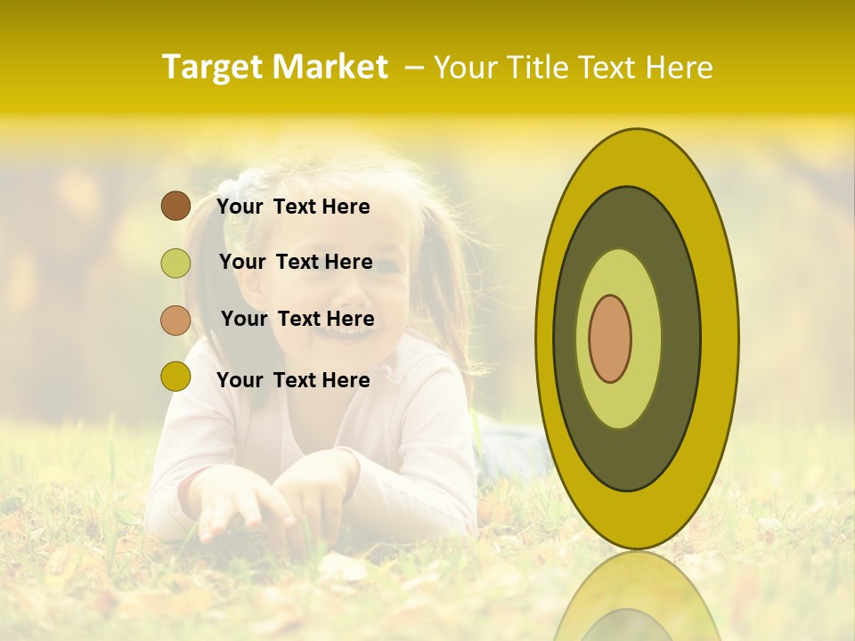 A Little Girl Laying On The Grass In A Park PowerPoint Template