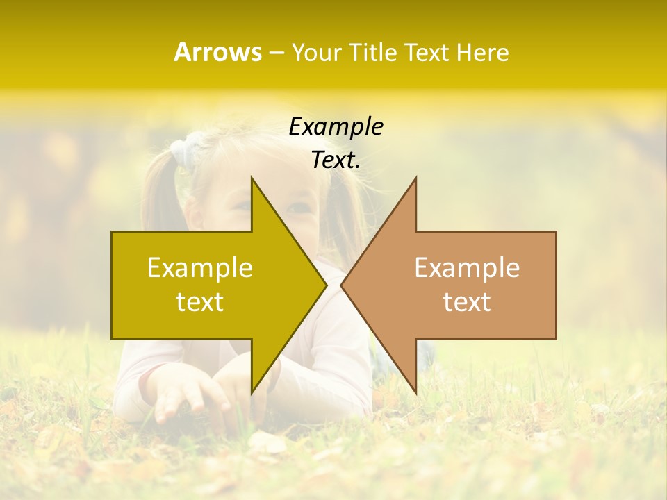 A Little Girl Laying On The Grass In A Park PowerPoint Template