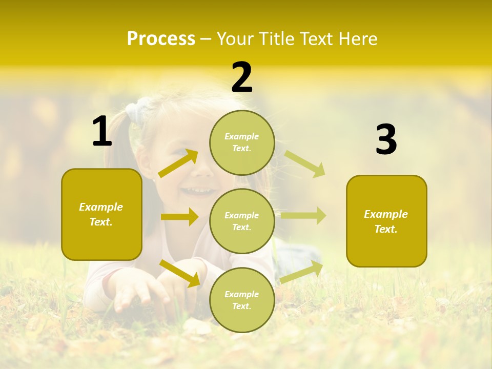 A Little Girl Laying On The Grass In A Park PowerPoint Template