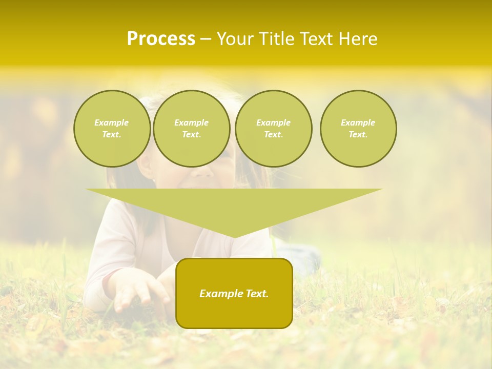 A Little Girl Laying On The Grass In A Park PowerPoint Template