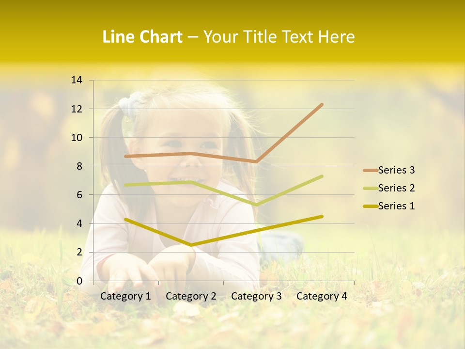 A Little Girl Laying On The Grass In A Park PowerPoint Template