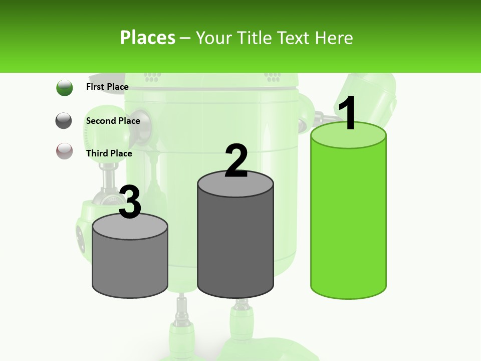 A Green Robot Is Holding A Wrench PowerPoint Template