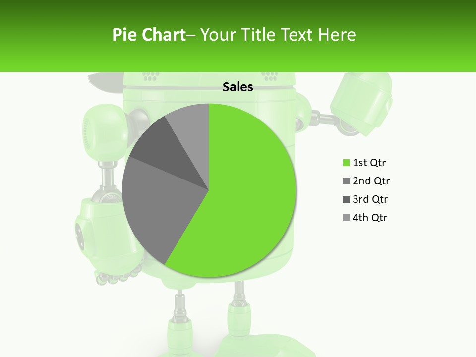 A Green Robot Is Holding A Wrench PowerPoint Template