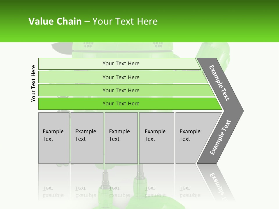 A Green Robot Is Holding A Wrench PowerPoint Template