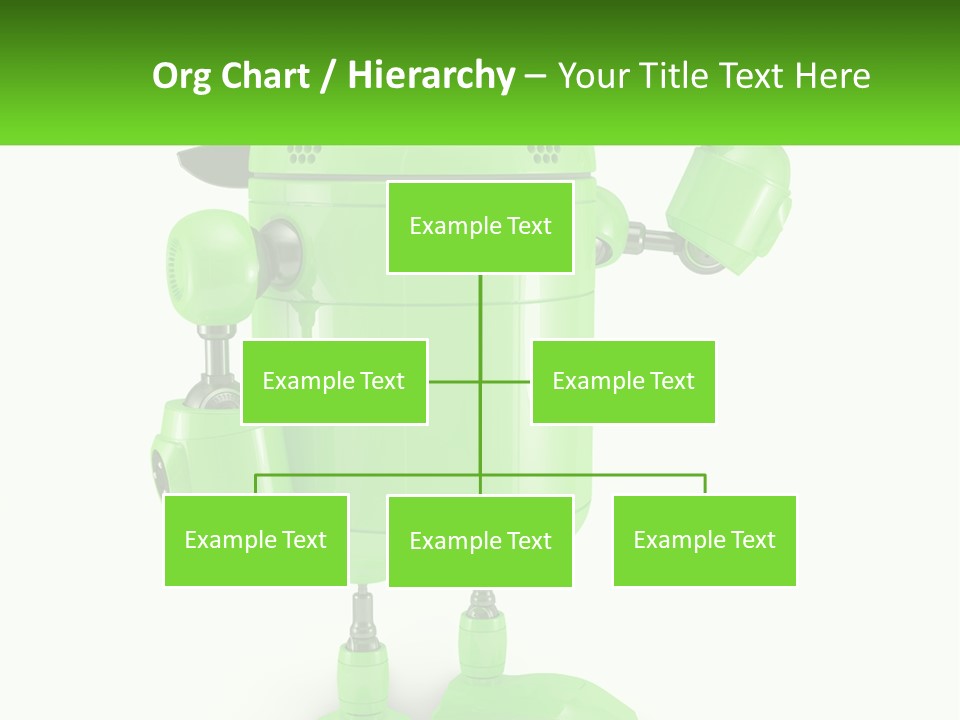 A Green Robot Is Holding A Wrench PowerPoint Template