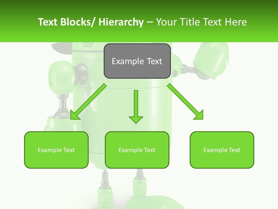 A Green Robot Is Holding A Wrench PowerPoint Template