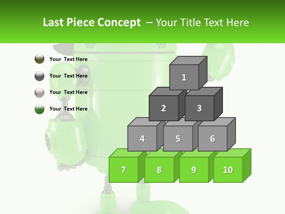 A Green Robot Is Holding A Wrench PowerPoint Template