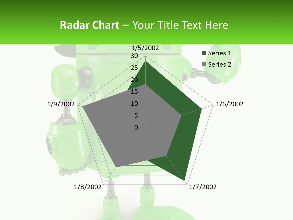 A Green Robot Is Holding A Wrench PowerPoint Template