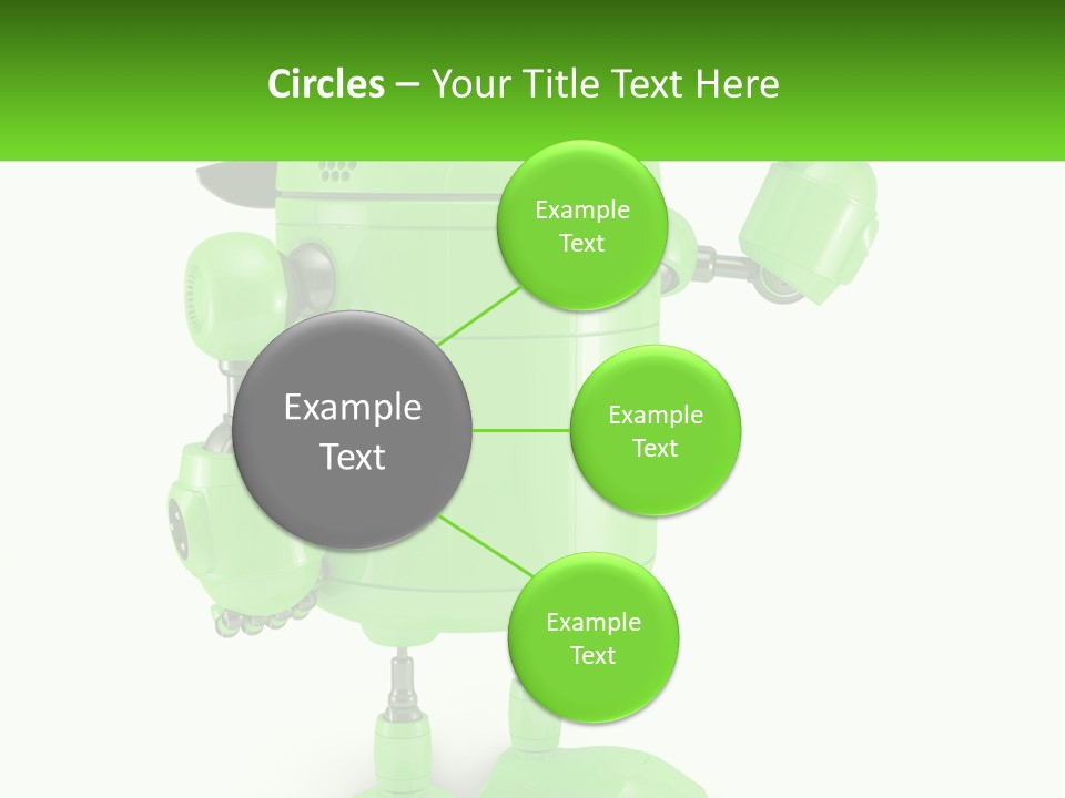 A Green Robot Is Holding A Wrench PowerPoint Template