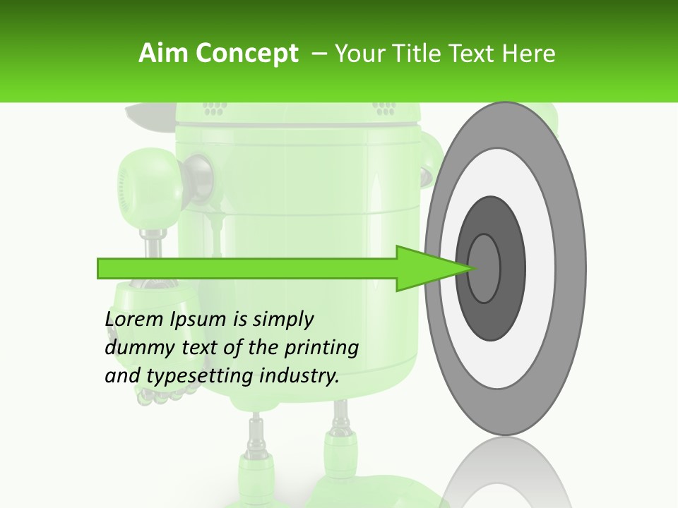 A Green Robot Is Holding A Wrench PowerPoint Template