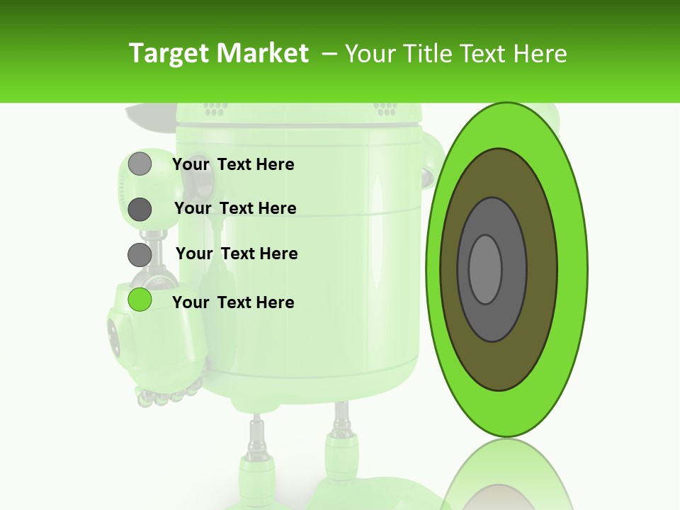 A Green Robot Is Holding A Wrench PowerPoint Template