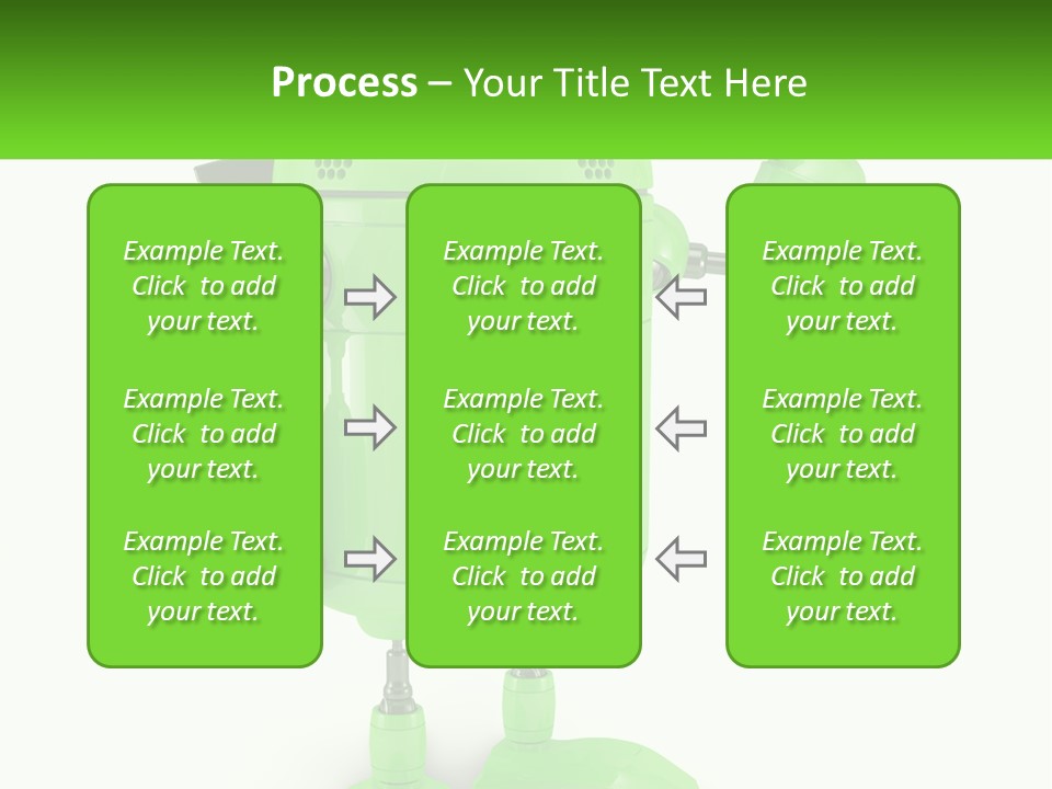 A Green Robot Is Holding A Wrench PowerPoint Template