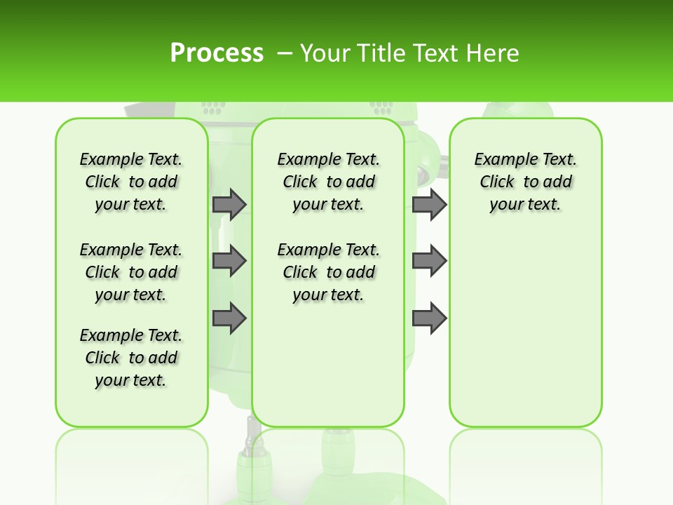 A Green Robot Is Holding A Wrench PowerPoint Template