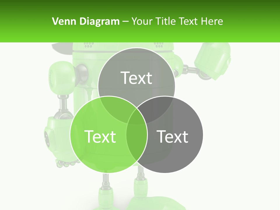 A Green Robot Is Holding A Wrench PowerPoint Template