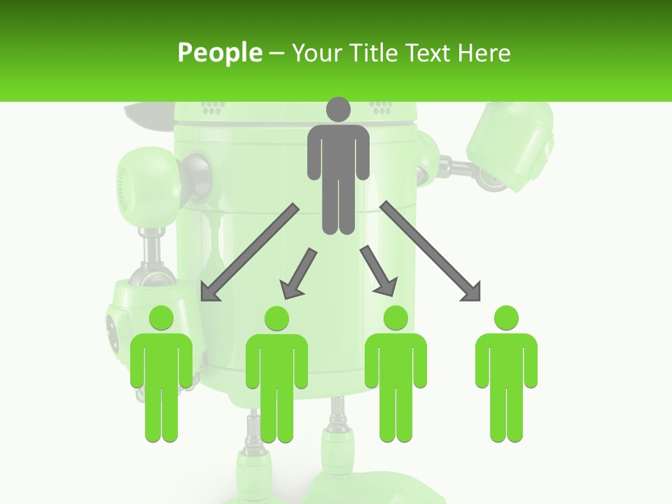 A Green Robot Is Holding A Wrench PowerPoint Template