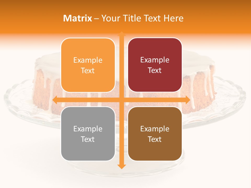 A Cake With White Icing On A Glass Plate PowerPoint Template