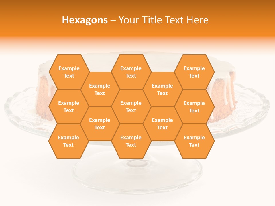 A Cake With White Icing On A Glass Plate PowerPoint Template