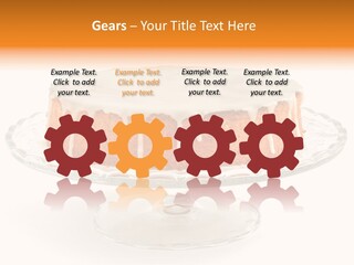 A Cake With White Icing On A Glass Plate PowerPoint Template