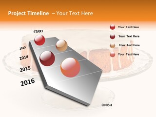 A Cake With White Icing On A Glass Plate PowerPoint Template