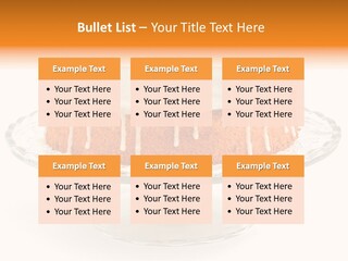 A Cake With White Icing On A Glass Plate PowerPoint Template