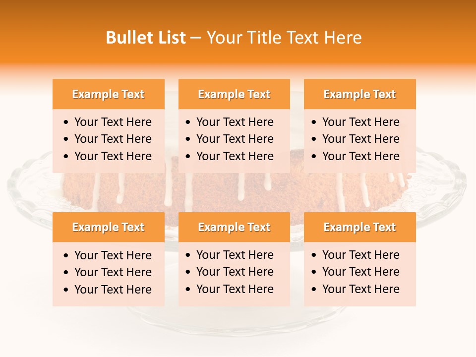 A Cake With White Icing On A Glass Plate PowerPoint Template