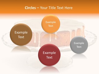 A Cake With White Icing On A Glass Plate PowerPoint Template