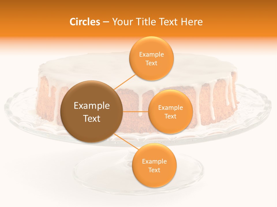 A Cake With White Icing On A Glass Plate PowerPoint Template