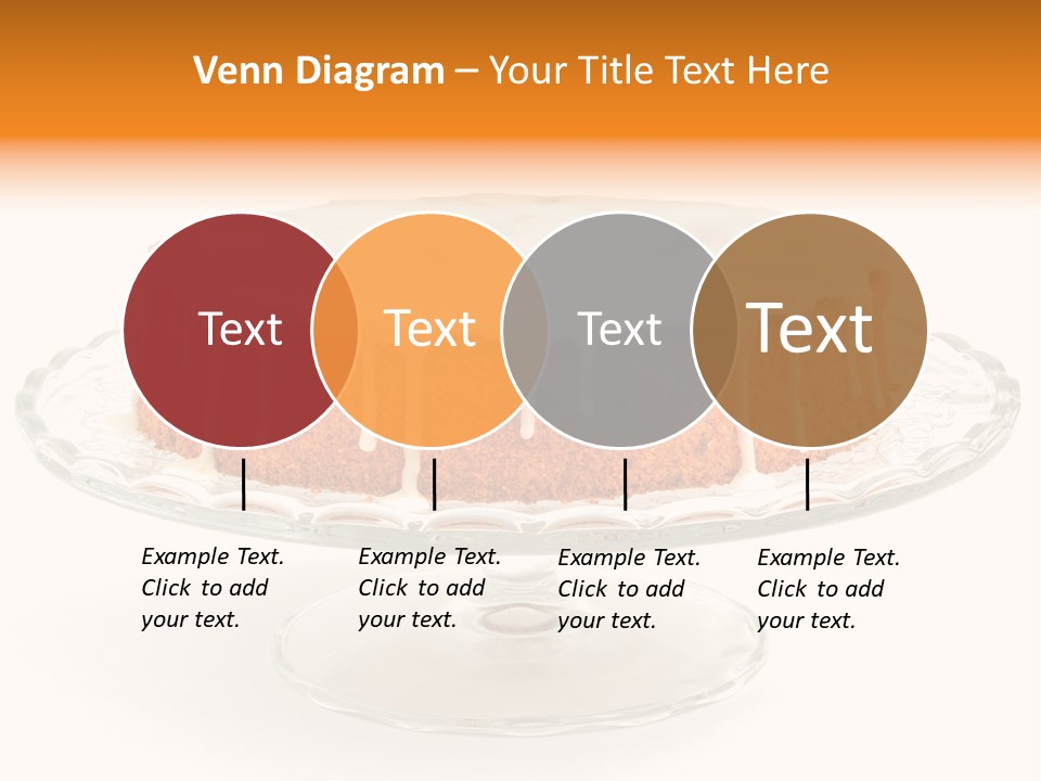 A Cake With White Icing On A Glass Plate PowerPoint Template