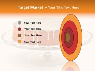 A Cake With White Icing On A Glass Plate PowerPoint Template