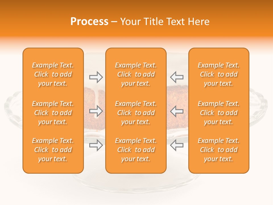 A Cake With White Icing On A Glass Plate PowerPoint Template