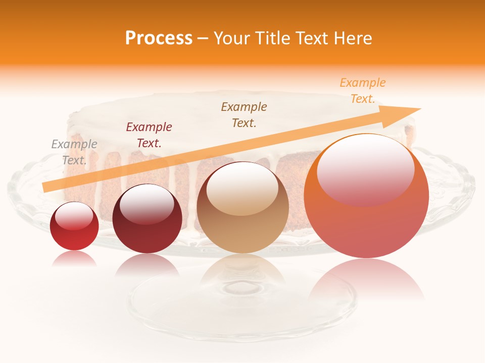 A Cake With White Icing On A Glass Plate PowerPoint Template