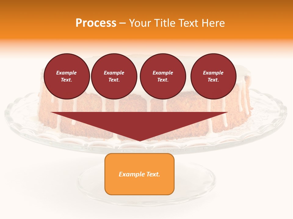 A Cake With White Icing On A Glass Plate PowerPoint Template