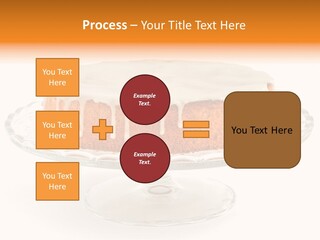 A Cake With White Icing On A Glass Plate PowerPoint Template