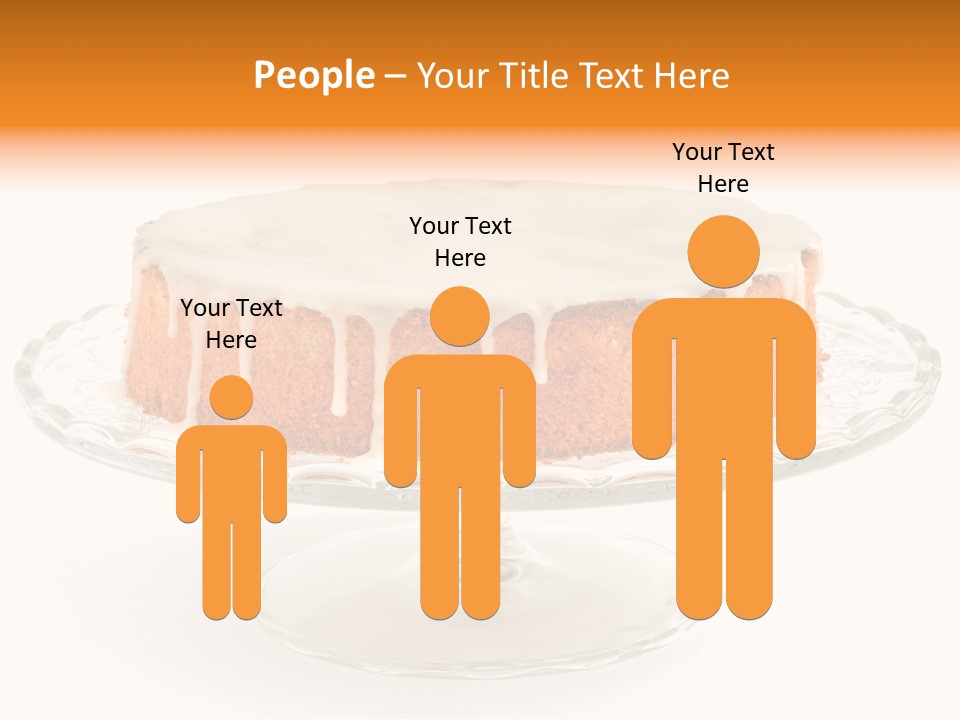 A Cake With White Icing On A Glass Plate PowerPoint Template