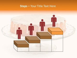 A Cake With White Icing On A Glass Plate PowerPoint Template