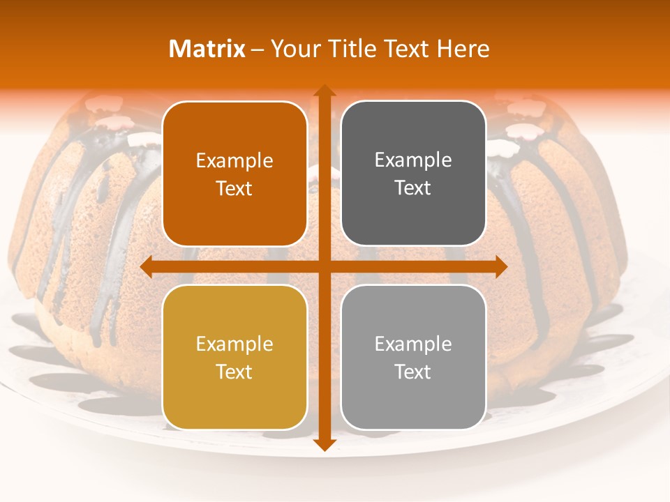 A Bundt Cake With Chocolate Icing On A Plate PowerPoint Template