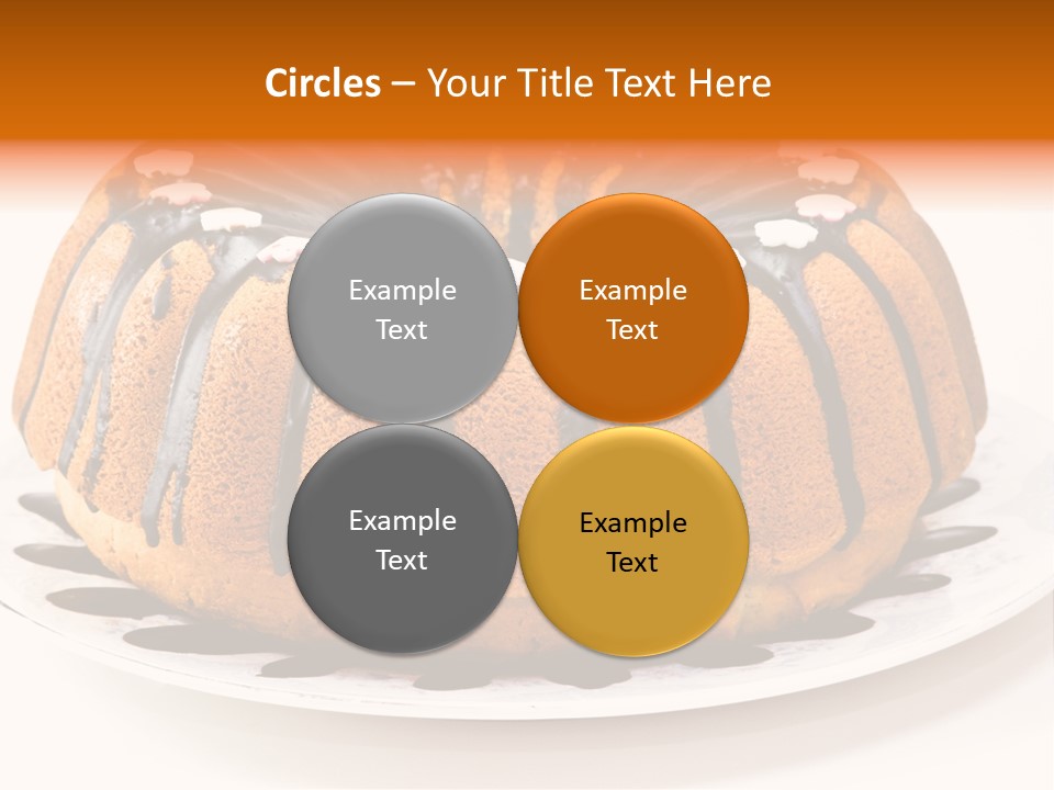 A Bundt Cake With Chocolate Icing On A Plate PowerPoint Template