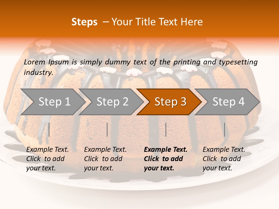 A Bundt Cake With Chocolate Icing On A Plate PowerPoint Template