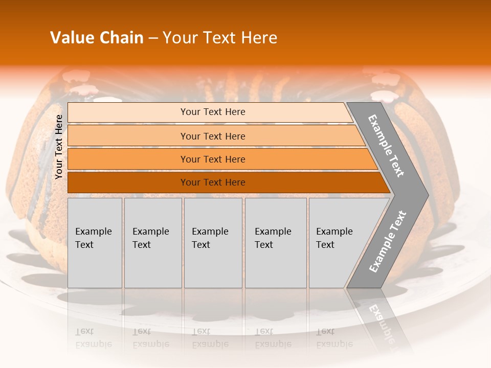 A Bundt Cake With Chocolate Icing On A Plate PowerPoint Template
