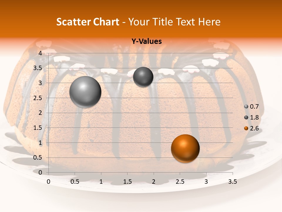 A Bundt Cake With Chocolate Icing On A Plate PowerPoint Template