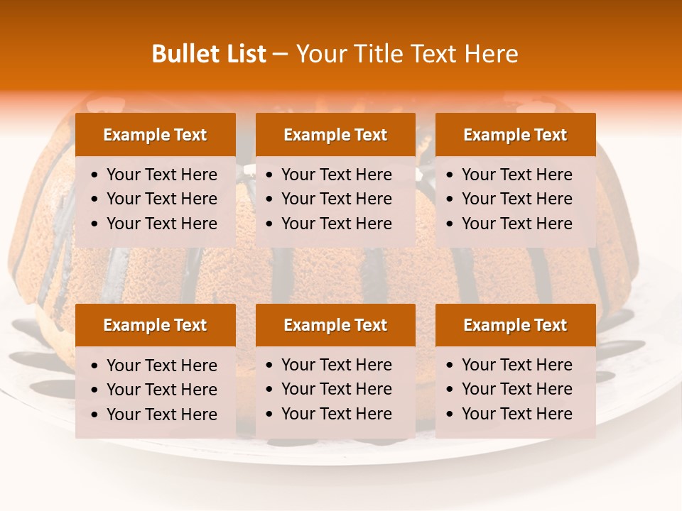 A Bundt Cake With Chocolate Icing On A Plate PowerPoint Template